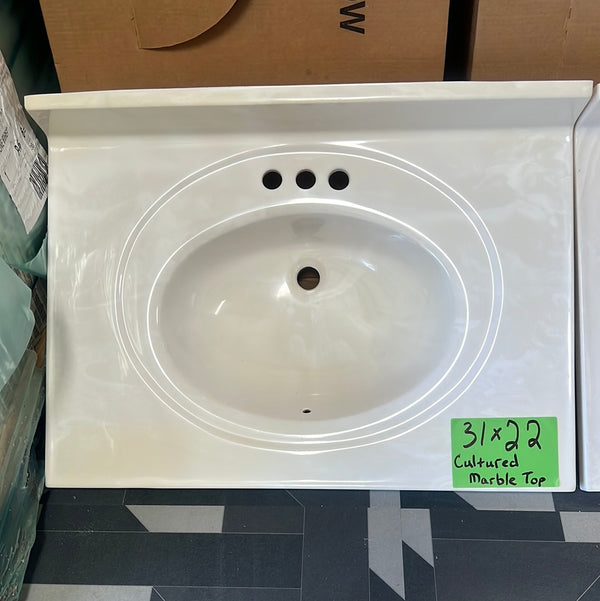 31"x22" Closeout Vanity Tops