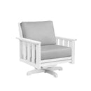 Stratford Swivel Arm Chair - White