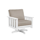 Stratford Swivel Arm Chair - White