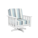 Stratford Swivel Arm Chair - White