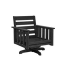 Stratford Swivel Arm Chair - Black