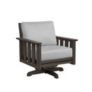 Stratford Swivel Arm Chair - Chocolate