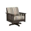 Stratford Swivel Arm Chair - Chocolate