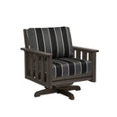 Stratford Swivel Arm Chair - Chocolate