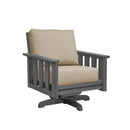 Stratford Swivel Arm Chair - Slate Grey
