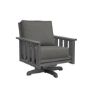 Stratford Swivel Arm Chair - Slate Grey