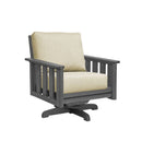 Stratford Swivel Arm Chair - Slate Grey