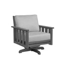 Stratford Swivel Arm Chair - Slate Grey