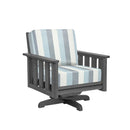 Stratford Swivel Arm Chair - Slate Grey