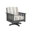 Stratford Swivel Arm Chair - Slate Grey