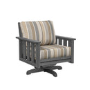 Stratford Swivel Arm Chair - Slate Grey