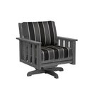Stratford Swivel Arm Chair - Slate Grey