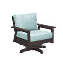 Tofino Swivel Arm Chair - Chocolate