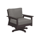Tofino Swivel Arm Chair - Chocolate
