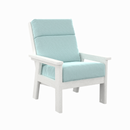 Charleston High Back Arm Chair - White