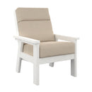 Charleston High Back Arm Chair - White