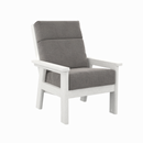 Charleston High Back Arm Chair - White