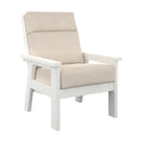 Charleston High Back Arm Chair - White