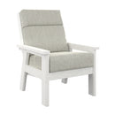 Charleston High Back Arm Chair - White
