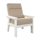 Charleston High Back Arm Chair - White