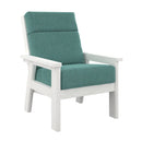 Charleston High Back Arm Chair - White
