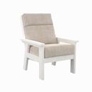 Charleston High Back Arm Chair - White