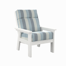 Charleston High Back Arm Chair - White