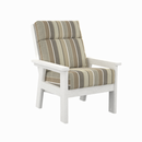 Charleston High Back Arm Chair - White