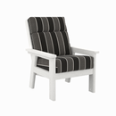 Charleston High Back Arm Chair - White