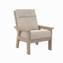 Charleston High Back Arm Chair - Beige