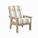 Charleston High Back Arm Chair - Beige