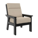 Charleston High Back Arm Chair - Black