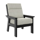 Charleston High Back Arm Chair - Black