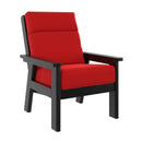 Charleston High Back Arm Chair - Black