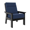 Charleston High Back Arm Chair - Black