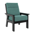 Charleston High Back Arm Chair - Black