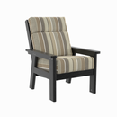 Charleston High Back Arm Chair - Black