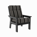 Charleston High Back Arm Chair - Black