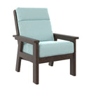 Charleston High Back Arm Chair - Chocolate