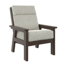 Charleston High Back Arm Chair - Chocolate