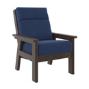 Charleston High Back Arm Chair - Chocolate