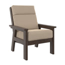 Charleston High Back Arm Chair - Chocolate