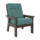 Charleston High Back Arm Chair - Chocolate