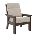 Charleston High Back Arm Chair - Chocolate