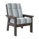 Charleston High Back Arm Chair - Chocolate