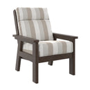 Charleston High Back Arm Chair - Chocolate