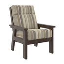 Charleston High Back Arm Chair - Chocolate