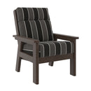 Charleston High Back Arm Chair - Chocolate