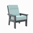 Charleston High Back Arm Chair - Slate Grey