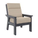 Charleston High Back Arm Chair - Slate Grey